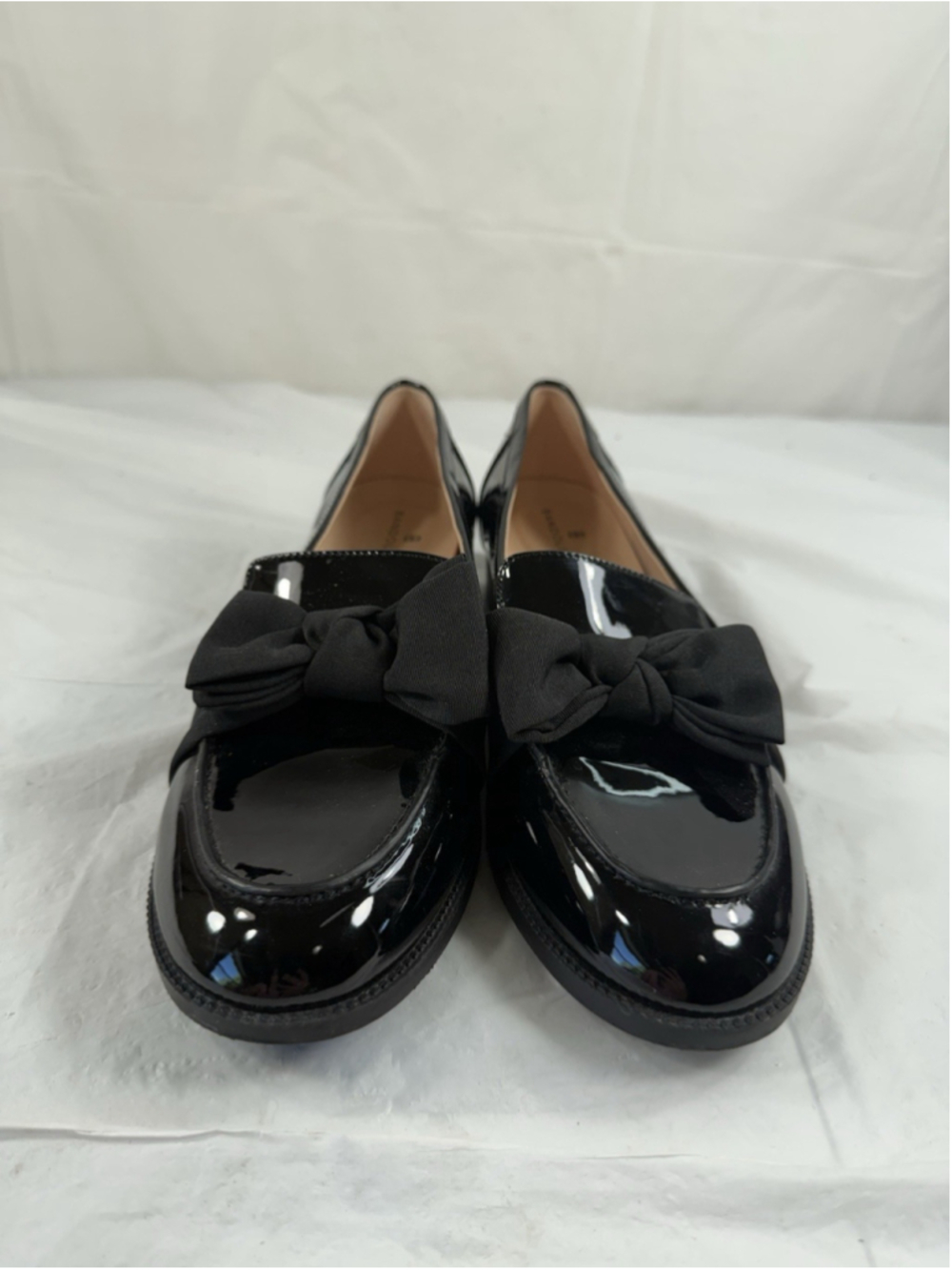 Bandolino Lindio Bow Block Heel Slip On Loafer Black Size 8